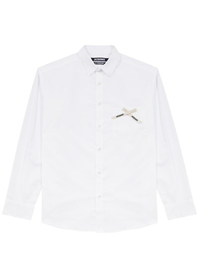 Jacquemus La Chemise Simon Stretch-cotton Shirt In White