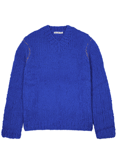 Acne Studios Chunky-knit Jumper In Blue