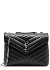 Saint Laurent Loulou Quilted Leather Shoulder Bag In Black