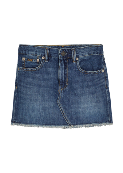 Polo Ralph Lauren Kids Denim Mini Skirt (7-8 Years) In Blue