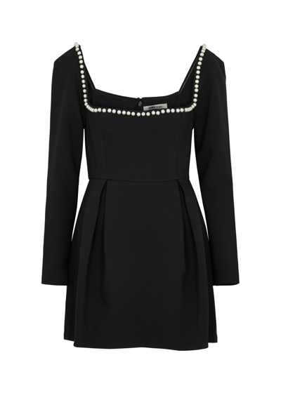 Odd Muse Ultimate Muse Embellished Stretch-crepe Mini Dress In Black