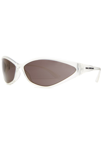 Balenciaga Mask Wrap-around Sunglasses In White