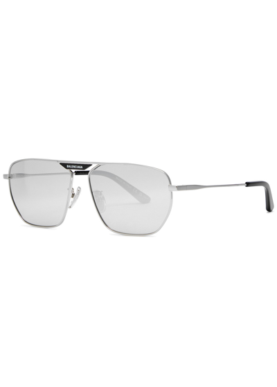 Balenciaga Aviator-style Sunglasses In White