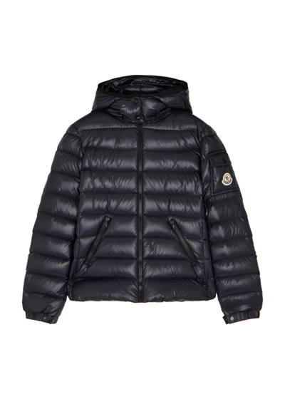 Moncler Kids Bady Quilted Shell Jacket, Jacket, Detachable Hood In Navy
