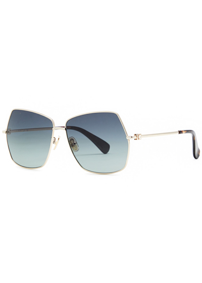 Max Mara Jewel Square-frame Sunglasses In Metallic