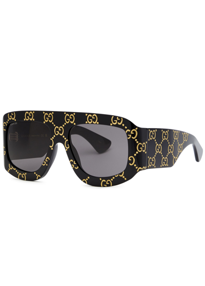 Gucci D-frame Mask Sunglasses In Yellow