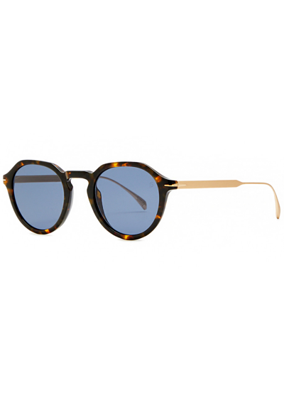 Db Eyewear By David Beckham Round-frame Sunglasses In Brown