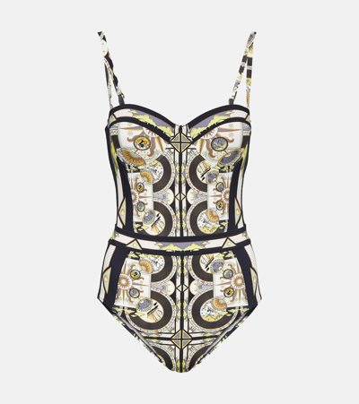 Tory Burch Printed Swimsuit In Multicoloured
