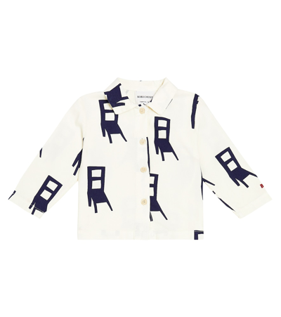Bobo Choses Baby Printed Cotton-blend Shirt In White