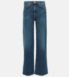 Agolde Wilder Mid-rise Straight-leg Jeans In Blue