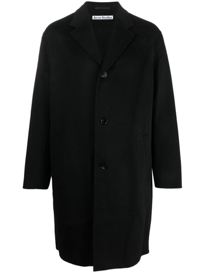 Acne Studios Single Breasted Coat In Black