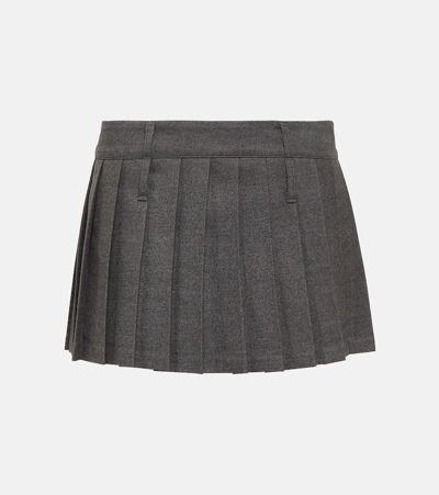 The Frankie Shop Blake Pleated Miniskirt In Grey