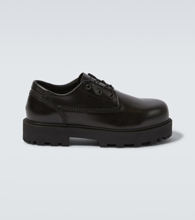Givenchy Storm Leather Derby Shoes In Black
