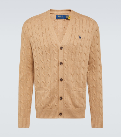 Polo Ralph Lauren Cotton Cardigan In Brown