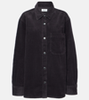 Agolde Odele Oversized Cotton-corduroy Shirt In Grey
