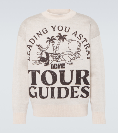 Alanui Tour Guides Wool-blend Sweater In Black