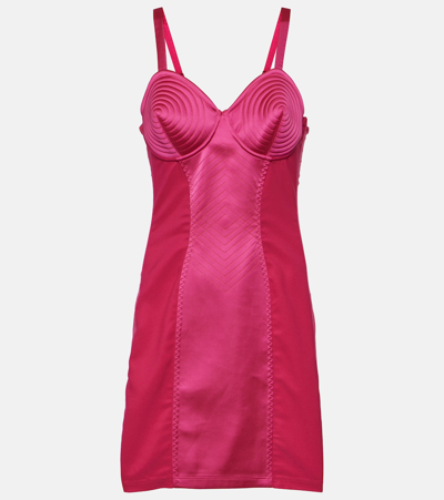 Jean Paul Gaultier Iconic Dress Woman Pink In Polyester