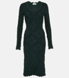 Burberry Wool Knit Mini Dress In Vine
