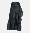 Eres Silk Draped Skirt In Imprime Cameleon