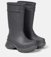 Balenciaga Grey Crocs Edition Rubber Boots In Grafite