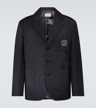 Gucci Interlocking G Blazer In Blue