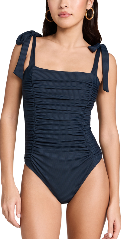Minkpink Constance Ruched One Piece Navy S