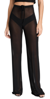 Good American Animal Print Mesh Wide Leg Pant In Black001