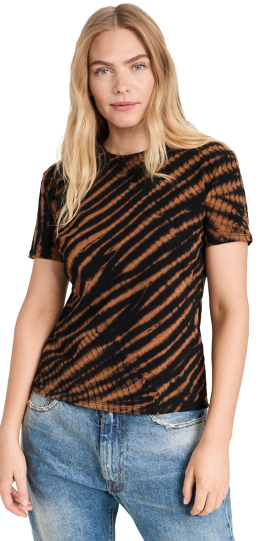 Proenza Schouler White Label Finley Tie-dyed Stretch-cotton Jersey T-shirt In Black/rust