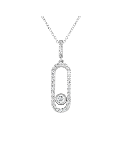 Diamond Select Cuts 18k 0.32 Ct. Tw. Diamond Pendant Necklace In Metallic