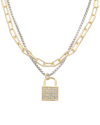 Juvell 18k Plated Cz Link Necklace