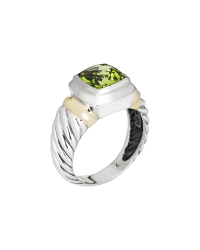 David Yurman Albion 14k & Silver Peridot Ring (authentic )