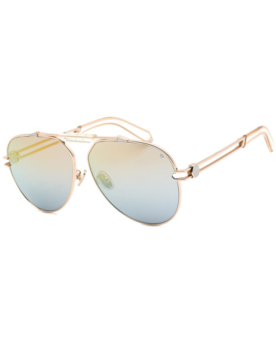 Philipp Plein Unisex Spp048m 62mm Sunglasses In Gold