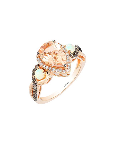 Le Vian Peach Morganite 14k Rose Gold 1.82 Ct. Tw. Diamond & Gemstone Ring In Pink/rose Gold Tone/gold Tone