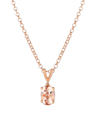Le Vian Peach Morganite 14k Rose Gold & Silver 1.30 Ct. Tw. Morganite Pendant