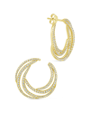 Sterling Forever Emma Cz Swirl Statement Stud Earrings