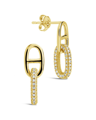 Sterling Forever Reina Drop Studs In Gold