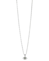 Sterling Forever Rhodium Plated Pearl Cz Leidy Pendant Necklace