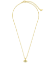Sterling Forever 14k Plated Pearl Cz Leidy Pendant Necklace