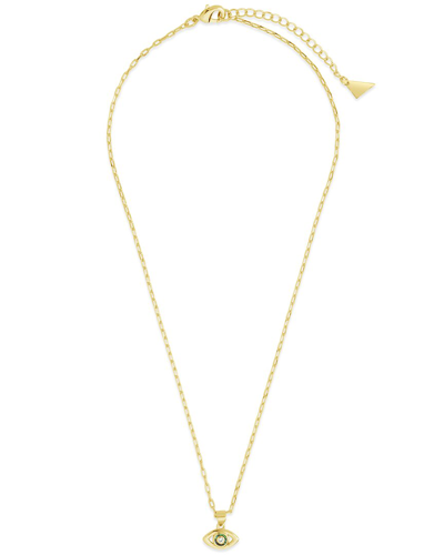 Sterling Forever 14k Plated Pearl Cz Leidy Pendant Necklace