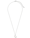 Sterling Forever Rhodium Plated Pearl Cz Nuria Pendant Necklace
