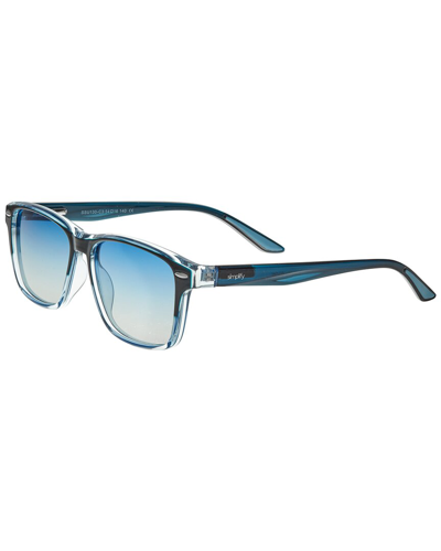 Simplify Unisex Ssu130-c3 54mm Polarized Sunglasses In Blue