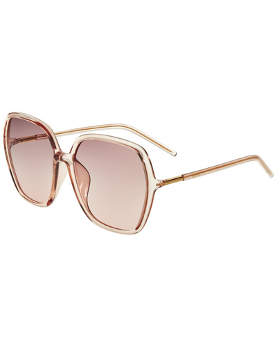 Bertha Ladies Pink Square Sunglasses Brsbr055c4