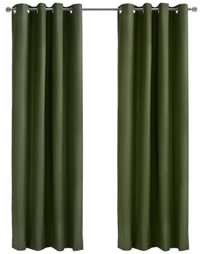 Thermaplus Alpine Blackout Grommet 52x63 Curtain Panel In Green
