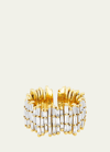SUZANNE KALAN 18K GOLD TRIPLE LAYER DIAMOND RING