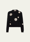 VALENTINO POLKA DOT CRYSTAL WOOL SWEATER