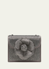 Oscar De La Renta Tro Crystal-embellished Mini Bag In Smoke Gunmetal