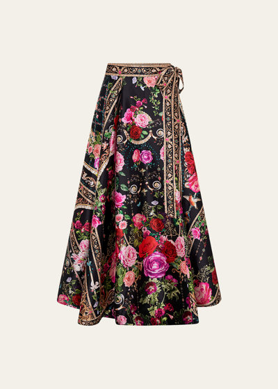 Camilla Taffeta Maxi Wrap Skirt In Reservation For L