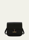 Tom Ford Small Tara Grain Calf Shoulder Bag In Black