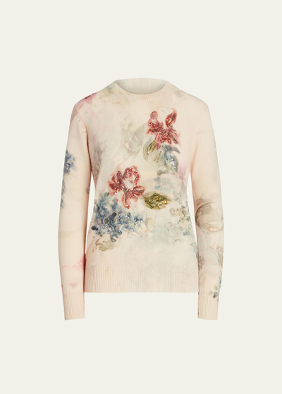 RALPH LAUREN ARTISANAL CASHMERE SWEATER WITH SEQUIN DETAIL