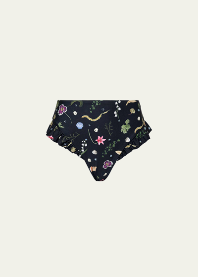 Agua By Agua Bendita Jengibre Tesoro Bikini Bottoms In Navy